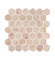 Aegean Pink Large Hexagon Marble Mosaic