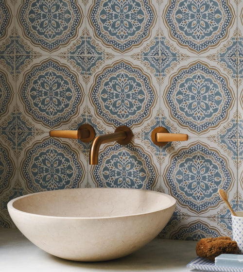 Nina Campbell Udaipur Blue Porcelain Tile Nina Campbell Floor Tiles Nina Campbell Udaipur Blue Porcelain Tile Nina Campbell Floor Tiles