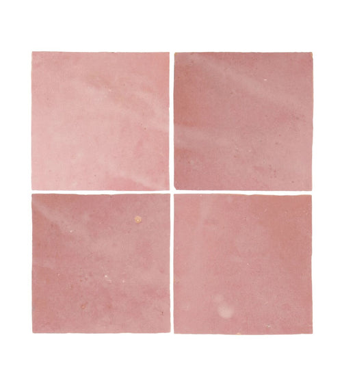 Medina Rose Square Handmade Moroccan Zellige Tile Floor Tiles