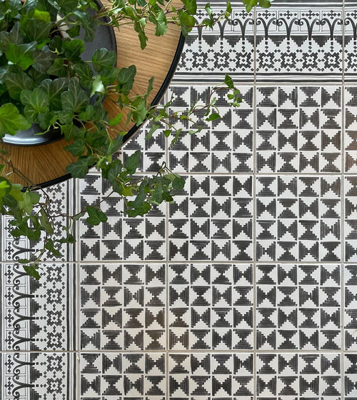 Casino Dealer Patterned Corner Kitchen Tiles