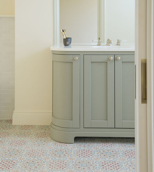 Nina Campbell Ronda Coral Aqua Porcelain Tile Floor Tiles