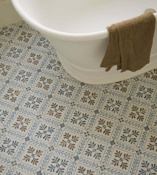 Nina Campbell Goa Indigo Chocolate Porcelain Tile Nina Campbell Nina Campbell Goa Indigo Chocolate Porcelain Tile Nina Campbell