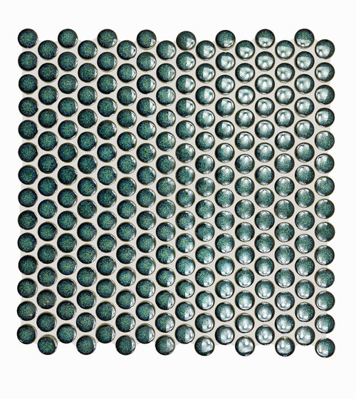 Copenhagen Penny Round Dark Green Mosaic Stone Kitchen Tiles Copenhagen Penny Round Dark Green Mosaic Stone Kitchen Tiles