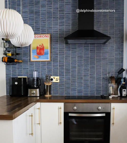 Copenhagen Kit Kat Blue Mosaic Blue Wall Tiles