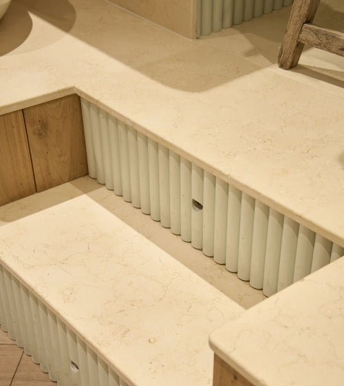 Temple Ezra 60 x 60 Tumbled Limestone Kitchen Tiles Temple Ezra 60 x 60 Tumbled Limestone Kitchen Tiles
