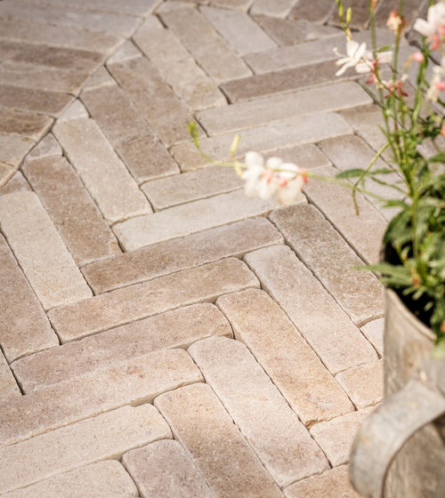 Dijon Tumbled Limestone Cobbles 20 x 5 Floor Tiles