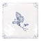 English Delft Butterfly 2 Blue Gloss Tile