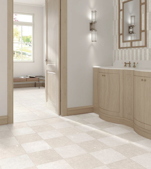Frame Chalk White 30 x 30 Porcelain Tile Floor Tiles