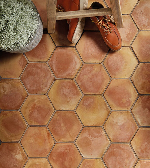 Handmade Classic Terracotta Hexagonal Tile Kitchen Tiles