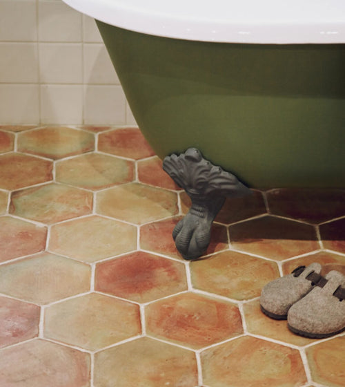 Handmade Classic Terracotta Hexagonal Tile Kitchen Tiles
