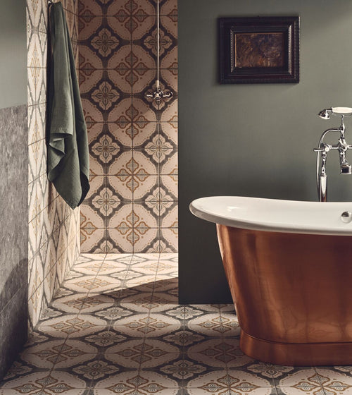 Jaipur Sikkar Patterned Tile Victorian Bathroom Tiles