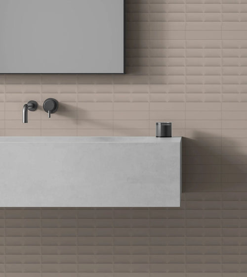 Levante Fold Chalk White Kitchen Tiles