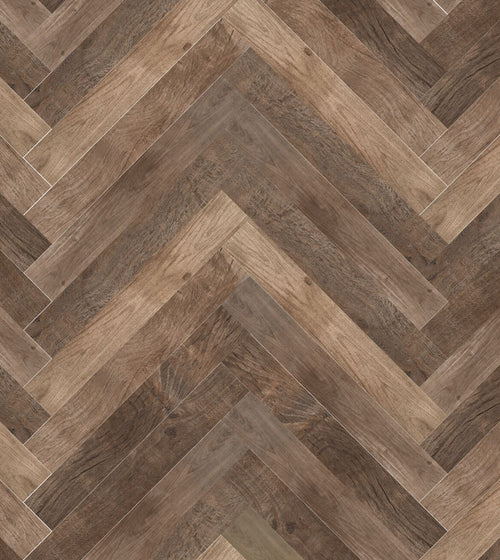 Lyndhurst Walnut Herringbone Wood Effect Tile Wood Effect Wall Tiles
