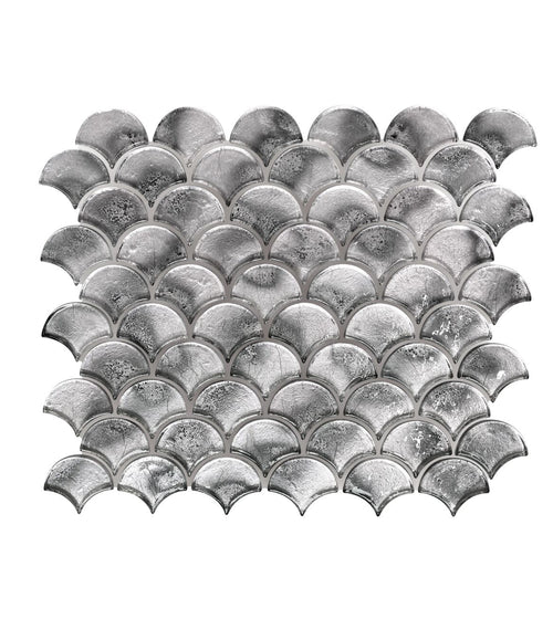 Metallic Vitreum Argentum Fan Silver Glass Tile Metallic Kitchen Tiles Metallic Vitreum Argentum Fan Silver Glass Tile Metallic Kitchen Tiles