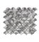 Metallic Vitreum Argentum Fan Silver Glass Tile
