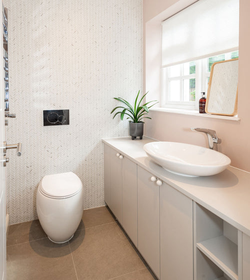 Malmo Willow Leaf White Mosaic Wall Tiles