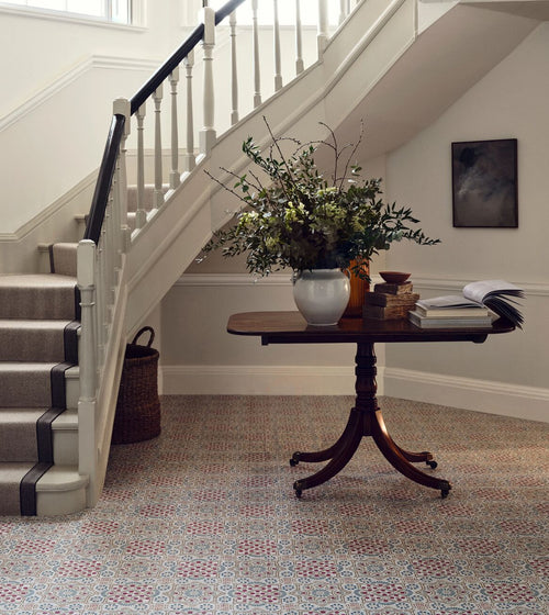 Nina Campbell Ronda Coral Aqua Porcelain Tile Wall Tiles