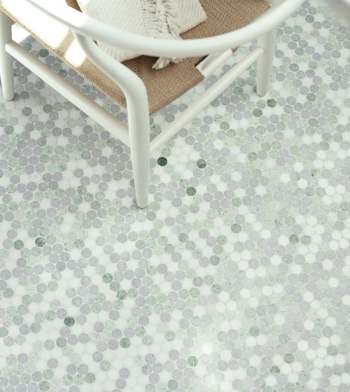 North Haven Penny Marble Mosaic Tile Marble Kitchen Tiles North Haven Penny Marble Mosaic Tile Marble Kitchen Tiles