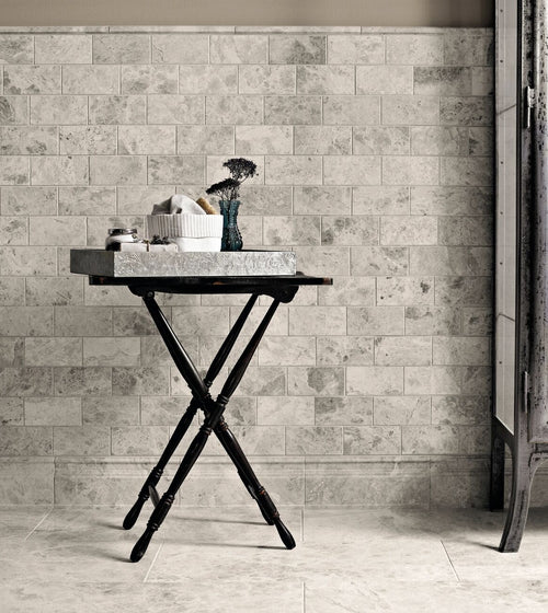 Westhampton 7 x 14 Diamond Sawn Edge, Honed Marble Tiles