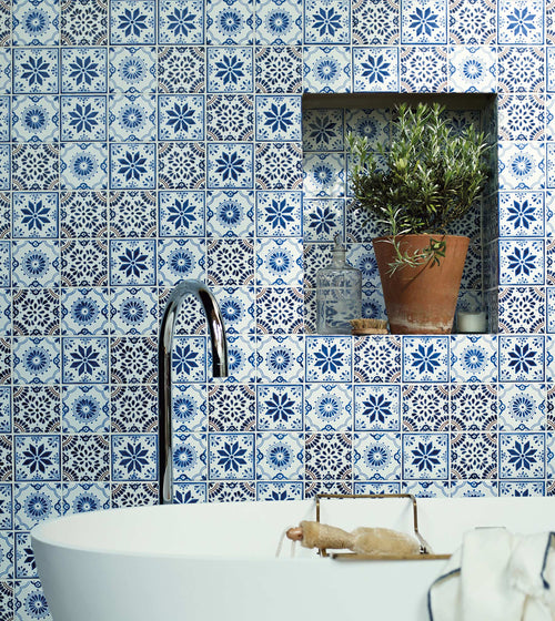 Acapulco Zenil Handpainted Bathroom Tiles Acapulco Zenil Handpainted Bathroom Tiles