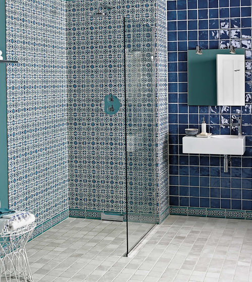 Andalucia Morena 20 x 20 Patterned Tile Handpainted Bathroom Tiles