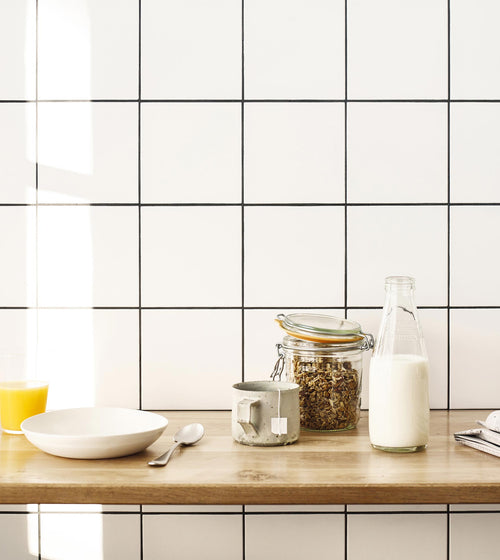 Architecture White Matt Square Pencil Cream Wall Tiles