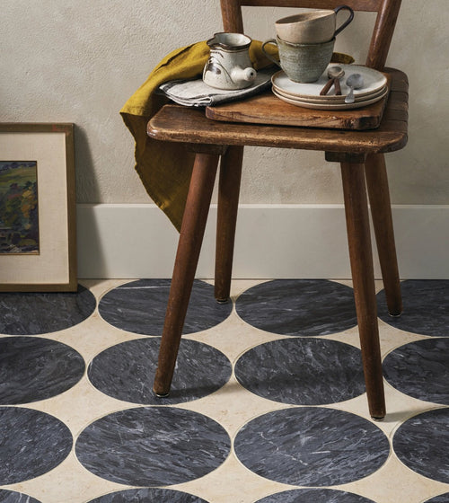 Blends Nero Circle Marble Tile Ranges/Blends