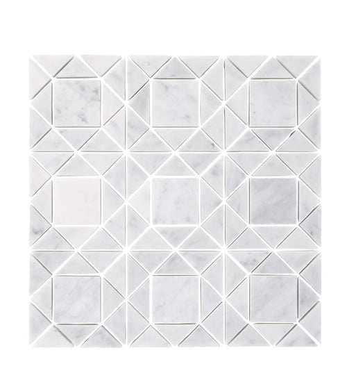 Carrara White Jewel Marble Mosaic Stone Kitchen Tiles Carrara White Jewel Marble Mosaic Stone Kitchen Tiles