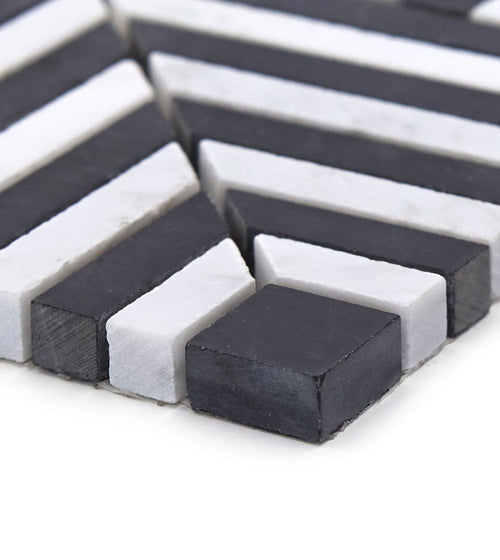 Chequers Court Deco Mosaic Black & White Wall Tiles Chequers Court Deco Mosaic Black & White Wall Tiles Chequers Court Deco Mosaic Black & White Wall Tiles