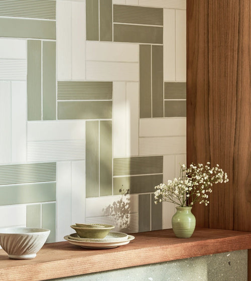 Levante Ridge Sage Glazed Wall Tiles