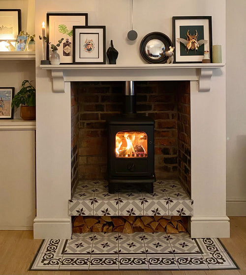 Patisserie Sucre Corner Patterned Tile Patterned Bathroom Tiles