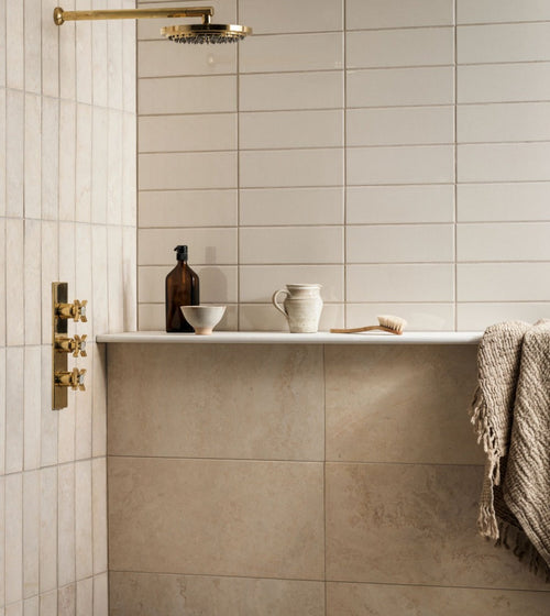 Louvre Brushed Marble 10x30 Tile Marble Kitchen Tiles