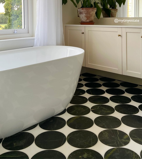 Blends Verde Circle Marble Tile Ranges/Blends