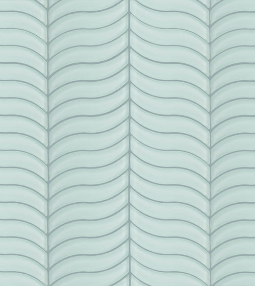 Nordic Glass Bergen Fjord Green Mosaic Green Wall Tiles