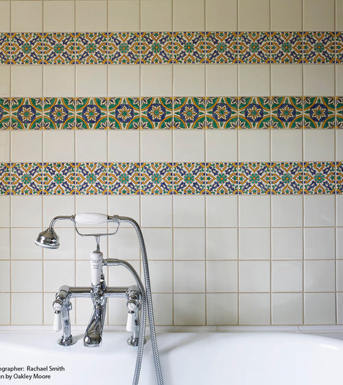 Acapulco Amaya Handpainted Bathroom Tiles