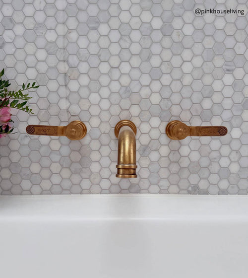 East Hampton Hexagon Marble Mosaic Hexagonal Kitchen Tiles East Hampton Hexagon Marble Mosaic Hexagonal Kitchen Tiles