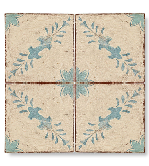 Paris Sandrine Patterned Terracotta Tile Patterned Bathroom Tiles