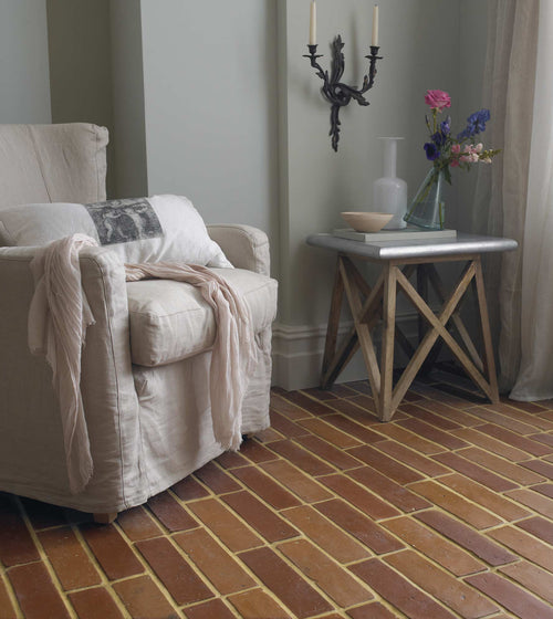 Reclaimed Terracotta Rectangle Tile 7.5x30 Red and Pink Kitchen Tiles