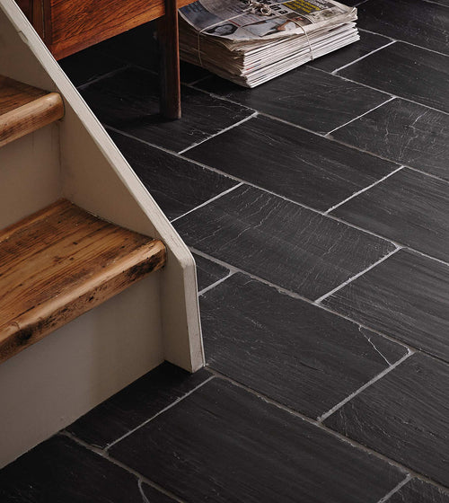 Spanish Black 25 x 40 Chipped Edge, Riven Kitchen Tiles